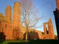 Arbroath Abbey, showing distinctive sandstone colouring