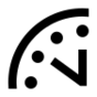 Doomsday clock (9 minutes).svg