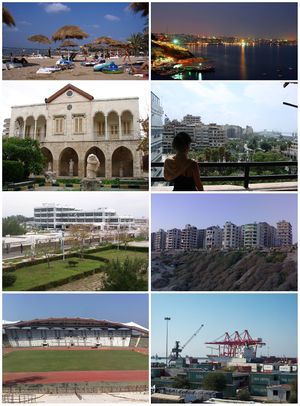 اللاذقية الشاطئ الأزرق • أفق اللاذقية متحف اللاذقية • وسط مدينة اللاذقية جامعة تشرين • كورنيش اللاذقية ملعب مدينة اللاذقية الرياضية • ميناء اللاذقية