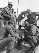 Canadian and Panamanian UNEF UN peacekeepers in Sinai, 1974.