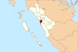 Location within West Sumatra