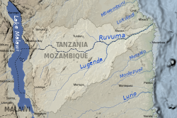 Ruvuma River basin map.svg
