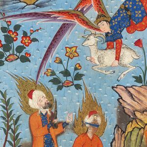 Ibrahim's sacrifice of Emsaeil is stopped by Jibril delivering a sheep instead cropped.jpg