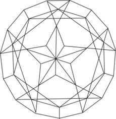 A line drawing showing the five-pointed star feature in the pavilion of the Lone Star gemstone cut.