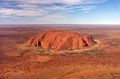 Aerial view of Uluru