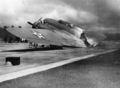 A destroyed B-17 after the attack on Hickam Field.