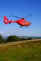 Devon Air Ambulance Trust EC 135 reg. G-DAAT, near Dunkery Beacon on Exmoor