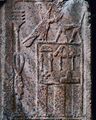Detail of granite door jamb bearing the Horus and Seth name of Khasekhemwy in Hierakonpolis