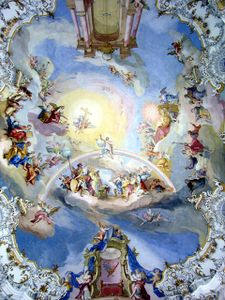 Ceiling of the Wieskirche by Johann Baptist Zimmermann (1745–1754)