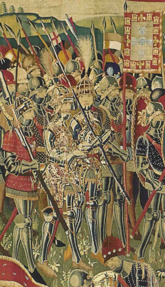 D. Afonso V e o Príncipe D. João no Desembarque em Arzila (Tapeçarias de Pastrana).png