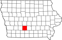 Map of Iowa highlighting