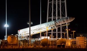 Antares being raised at pad