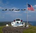 The memorial on top of Suribachi