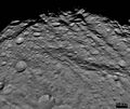Densely cratered terrain near terminator (6 August 2011)