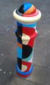 Bollard in the style of Rhythm Colour by Sonia Delaunay