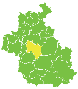 موقع ناحية مركز أريحا في محافظة إدلب.