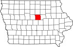 State map highlighting Hardin County