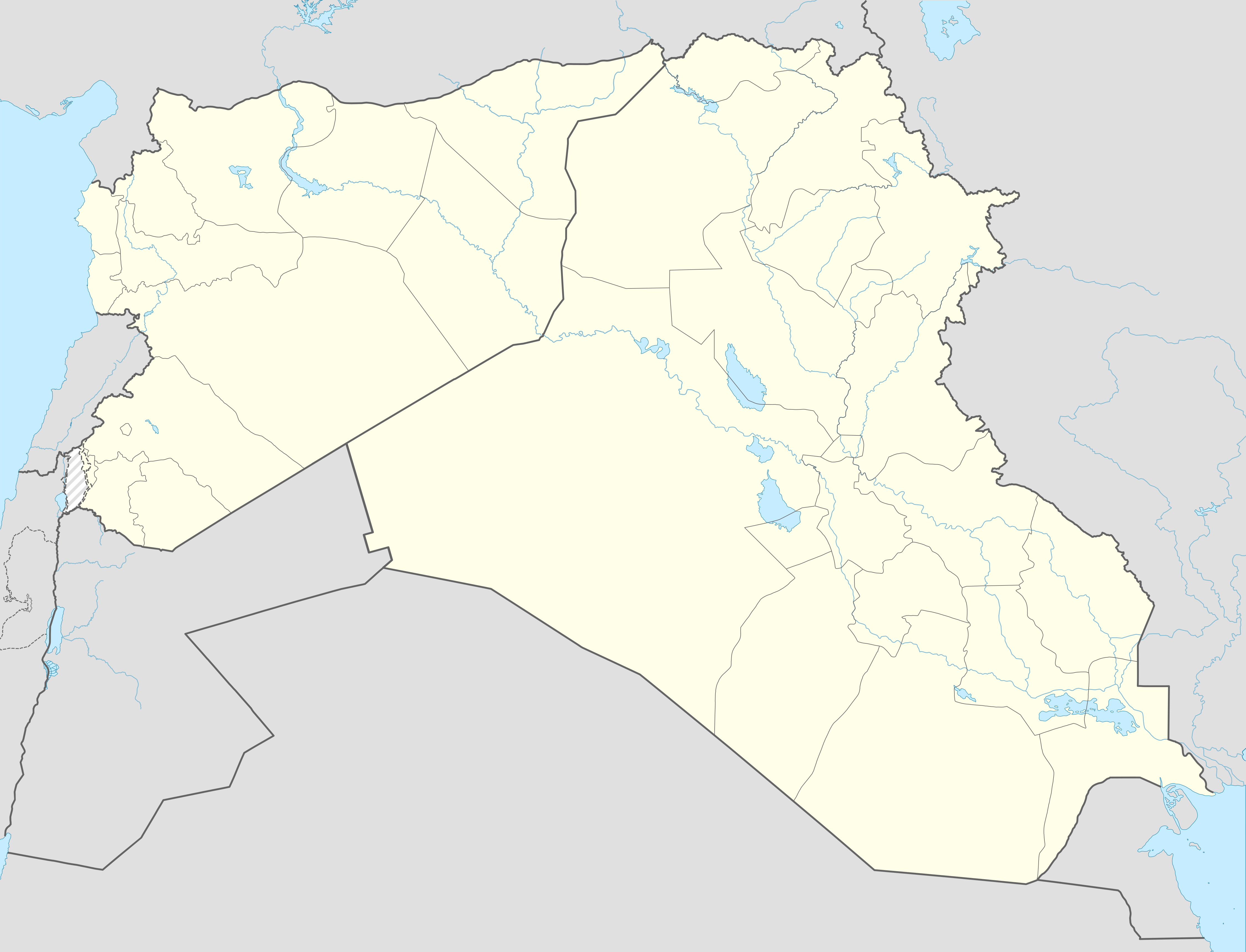 خريطة مفصلة للتمرد في سوريا والعراق is located in Syria-Iraq