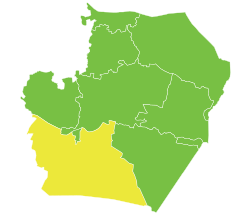 موقع ناحية المنصورة في سوريا.