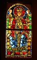 13th century stained glass window "bespectacled emperor" in the Musée de l'Œuvre Notre-Dame