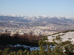 Magadan seen from the local mountains