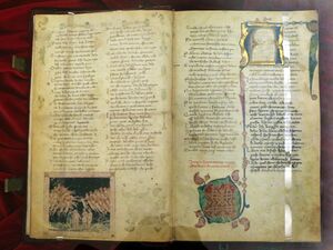 Firenze, commedia di dante, paradiso, 1325-50 (con intregrazioni dei canti VI-XXXIII del xix sec), pluteo 40.15, c 5v, 01.JPG