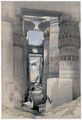 Hypostyle hall of the Precinct of Amun-Re, as it appeared in 1838. From a tinted lithograph by David Roberts RA and Louis Hahge, 1806–1885
