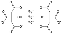 Trimagnesium citrate 2D.svg
