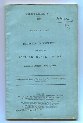 الصفحة الأولى من المعاهدة بالإنگليزية