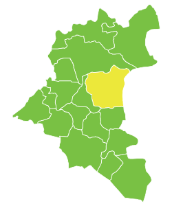 موقع ناحية مركز إزرع في محافظة درعا.