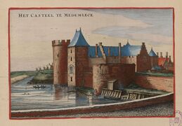 Medemblik Castle on a drawing by Johannes Blaeu