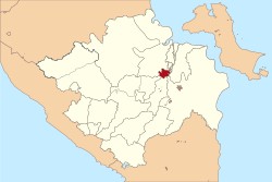 Location within South Sumatra