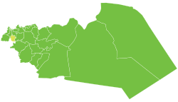 موقع ناحية الحديدة في محافظة حمص