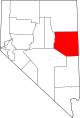 State map highlighting White Pine County
