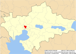 Dimos Evosmou - Thessaloniki Prefecture, Greece - political map - municipality level.svg