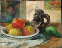 Paul Gauguin, Still Life with Apples, a Pear, and a Ceramic Portrait Jug, 1889, Fogg Museum, Cambridge, Massachusetts