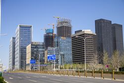 Canal Business District under construction