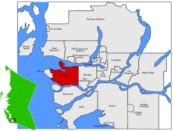Location within Metro Vancouver in British Columbia, Canada