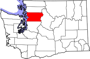 Map of Washington highlighting Snohomish County