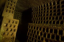 Etruscan columbarium at Cava Buia, Blera, Italy