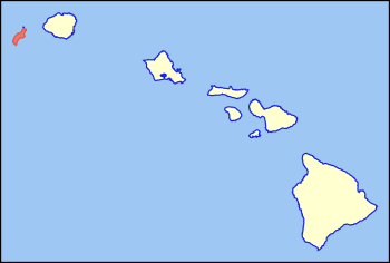 Location of Niʻihau in the Hawaiian Islands