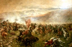 Battle of Ganja, 1826. Franz Roubaud. Part of the collection of the Museum for History, Baku.