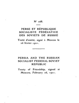 Treaty of the friendschip between Persia and the Russian Socialist Federal Soviet Republic, signed at Moscow, February 26, 1921 - Englisch Version - Leage of Nations - Treaty Series.pdf