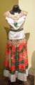 Dress for a folk dance called Flor de Pitahaya "Pitahaya Flower" from Baja California Sur displayed at the Museo de Arte Popular in Mexico City