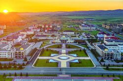 View of the city of Magas from the height of Magas Tower