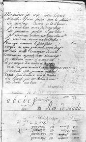 a page covered in French script