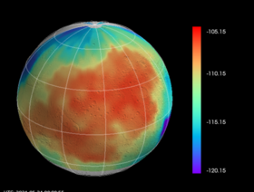 تتبع ارتفاع درجة حرارة الغلاف الجوي للمريخ خلال النهار، صورة التقطت في 19 يوليو 2021.