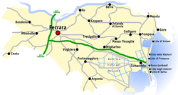 الموقع في مقاطعة فـِرارا