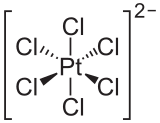 The hexachloroplatinate ion