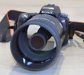 Minolta AF 500 mm F/8 catadioptric lens mounted on a Sony Alpha 55 camera